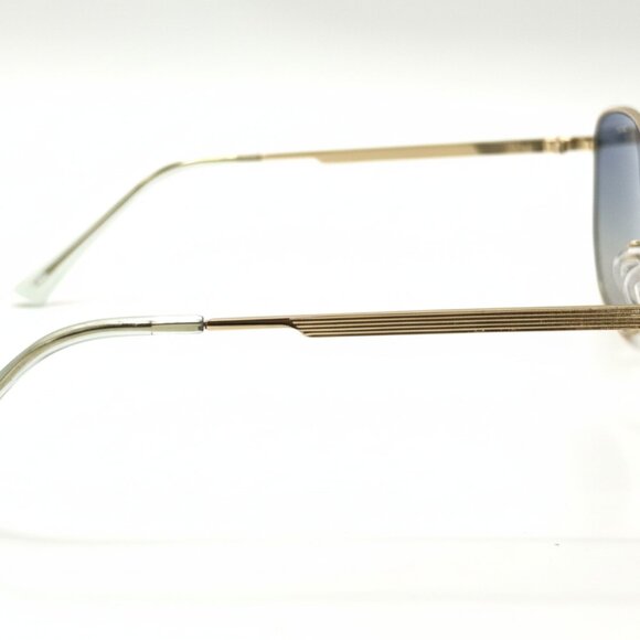 NEW VISIONARY Aviator Iconic Glam Trendy Designer Style Sunglasses BLUE Gold - Picture 4 of 5